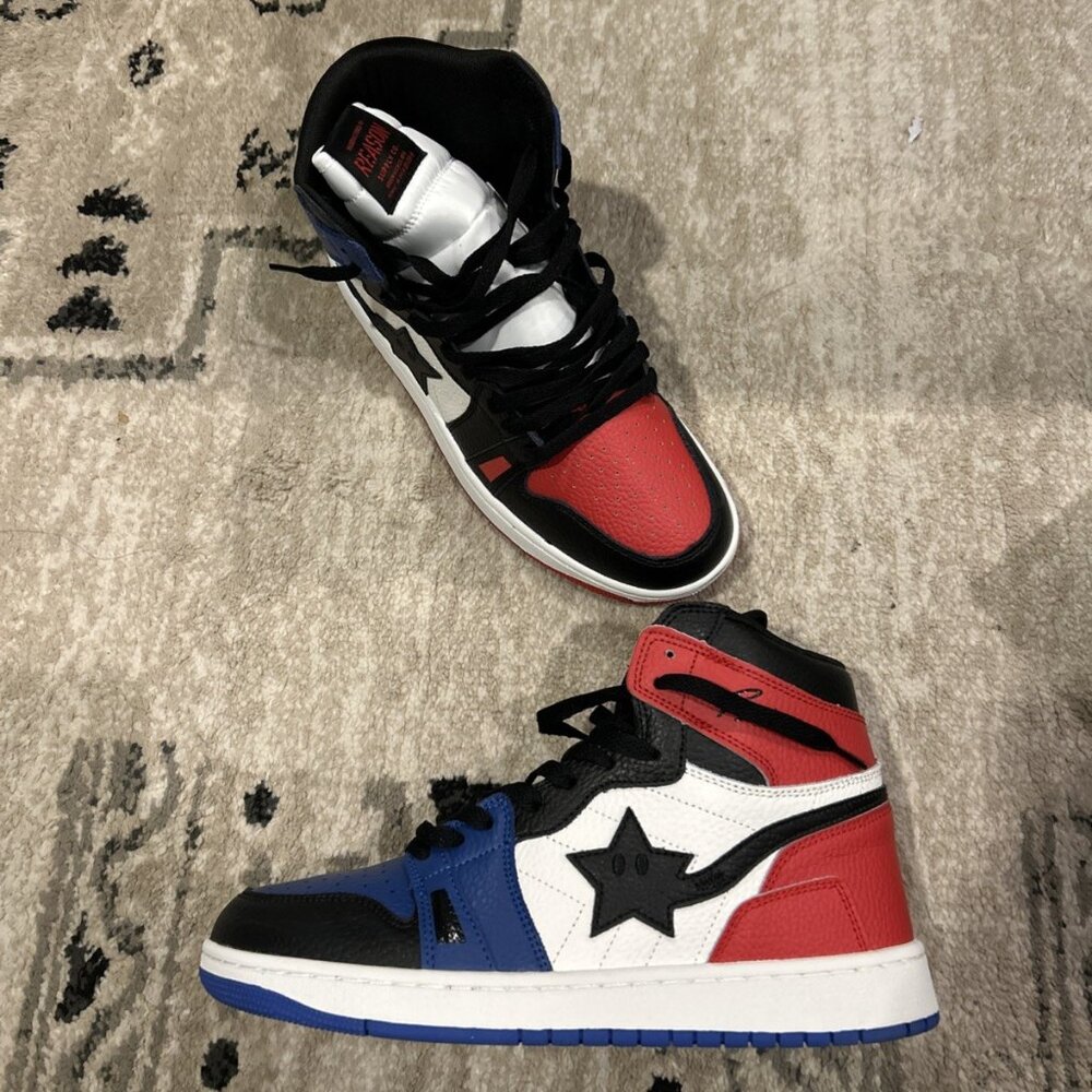 Reason Brand High Top Paisley Sneakers Men's Size 10.5 Multi-Color